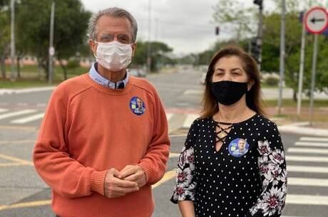 Matarazzo e a vice, Marta Costa, estiveram na zona norte