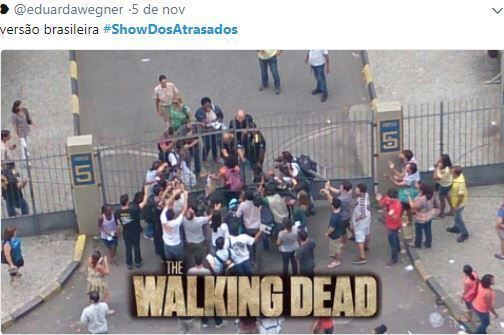 Houve comparações dos estudantes que foram barrados no portão com séries de mortos-vivos
