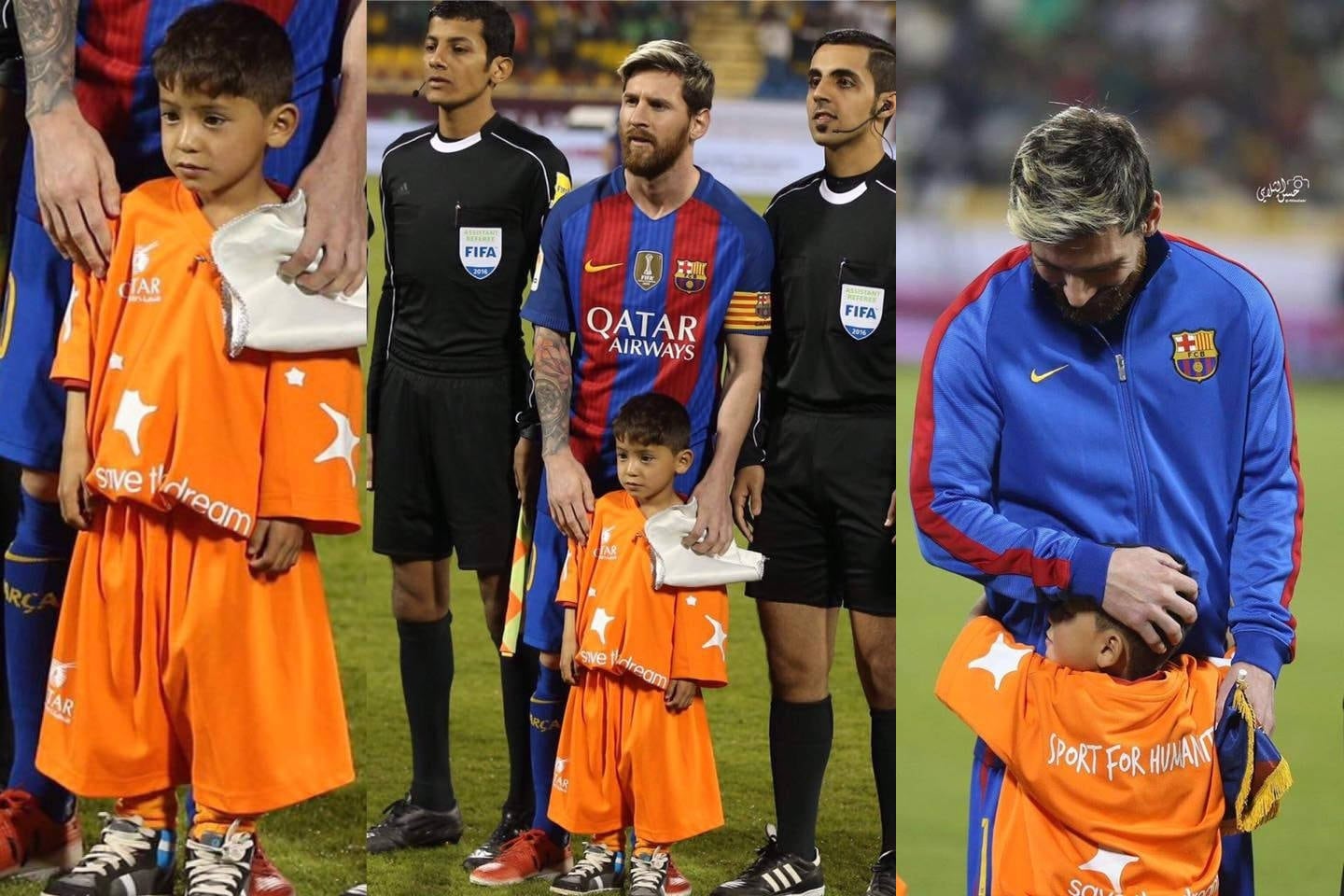 Murtaza conheceu Messi em jogo no Catar, em 2016