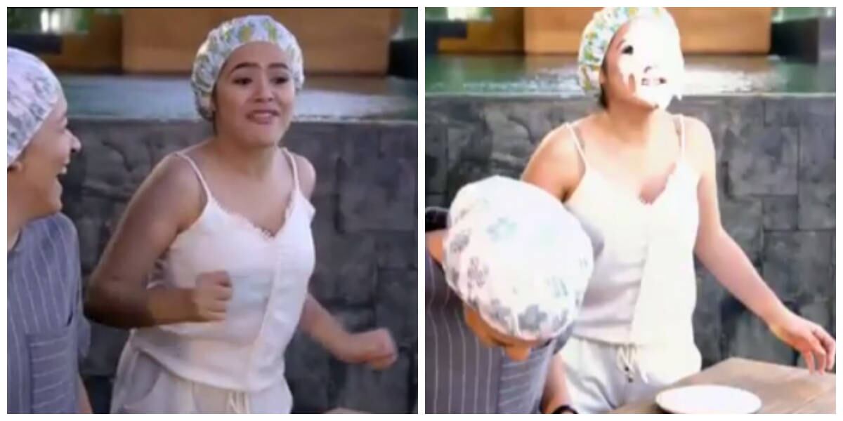 Maísa Silva levou torta na cara de Fernanda Souza