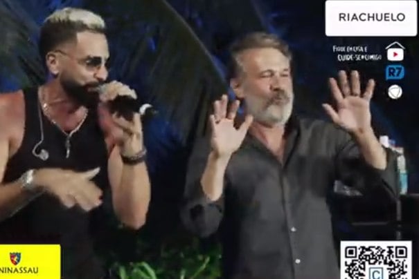 Latino e Nelson Freitas cantando Melô do Lalá