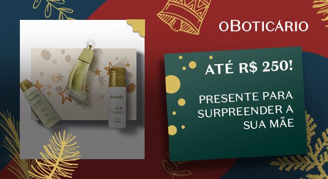 Kit Presente Natal Accordes: Desodorante Colônia 80ml + Creme Desodorante Hidratante 200ml + Antitranspirante 75g