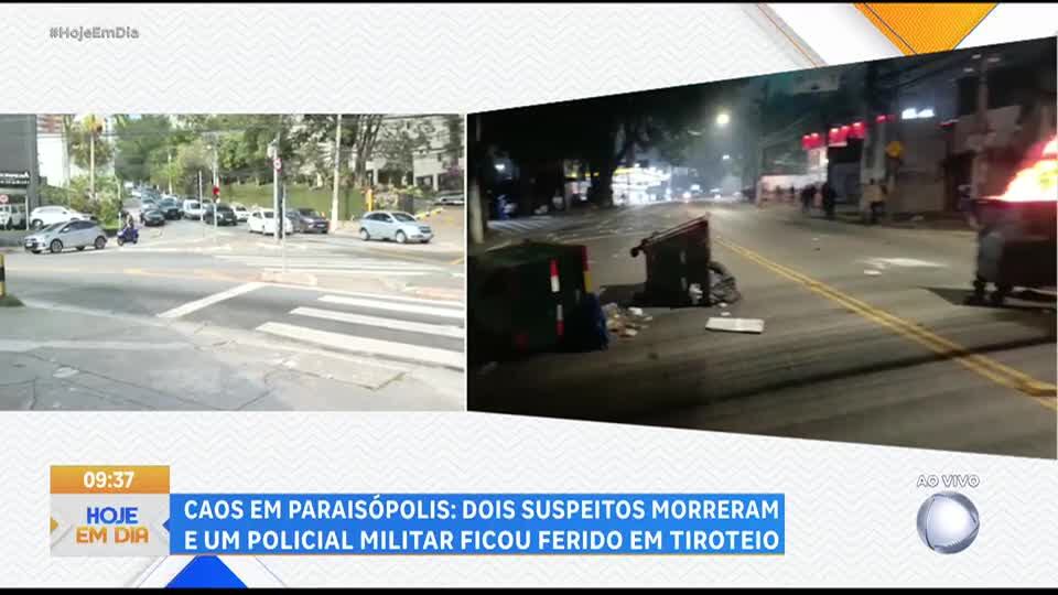 Dois suspeitos morrem e um policial militar fica ferido em tiroteio em Paraisópolis, em SP