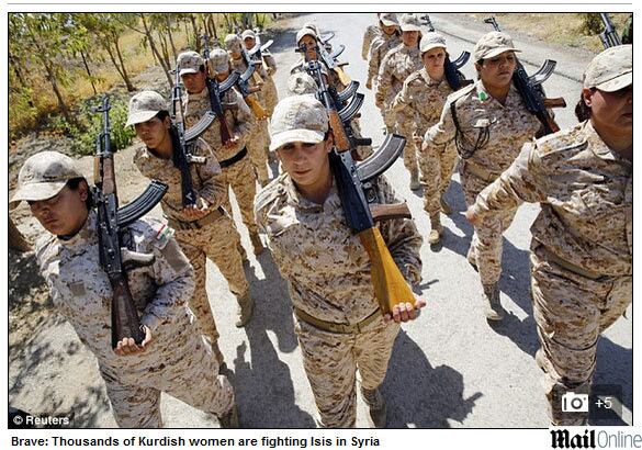 "A resistência de Kobani mobilizou toda nossa sociedade e muitos de seus
líderes, incluindo eu mesma, são mulheres. Nós que estamos na frente
sabemos muito bem como o EI trata as mulheres. Esperamos que todas as
mulheres do mundo nos ajudem porque lutamos pelos direitos das mulheres
do mundo todo", escreveu a comandante Meysa Abdo para o jornal The New York Times