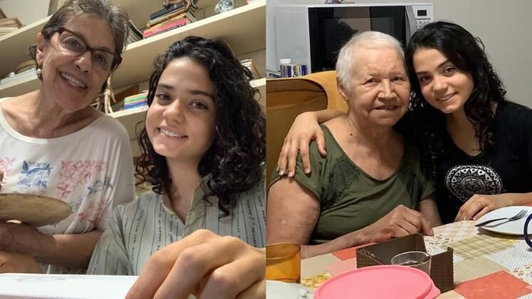 Luana Camaleão, que dá vida a Paloma, aproveitou para retribuir o carinho dos familiares. "Minha avó Carmem, da parte da minha mãe, é artista plástica, amante de flores e árvores, e tem um poder incrível de organização. Minha avó Diva, mãe do meu pai, que já faleceu, também fazia arte, mas na cozinha. Neste Dia dos Avós, quero agradecer a essas duas mulheres que me ensinaram sobre cuidado e gestos de amor"