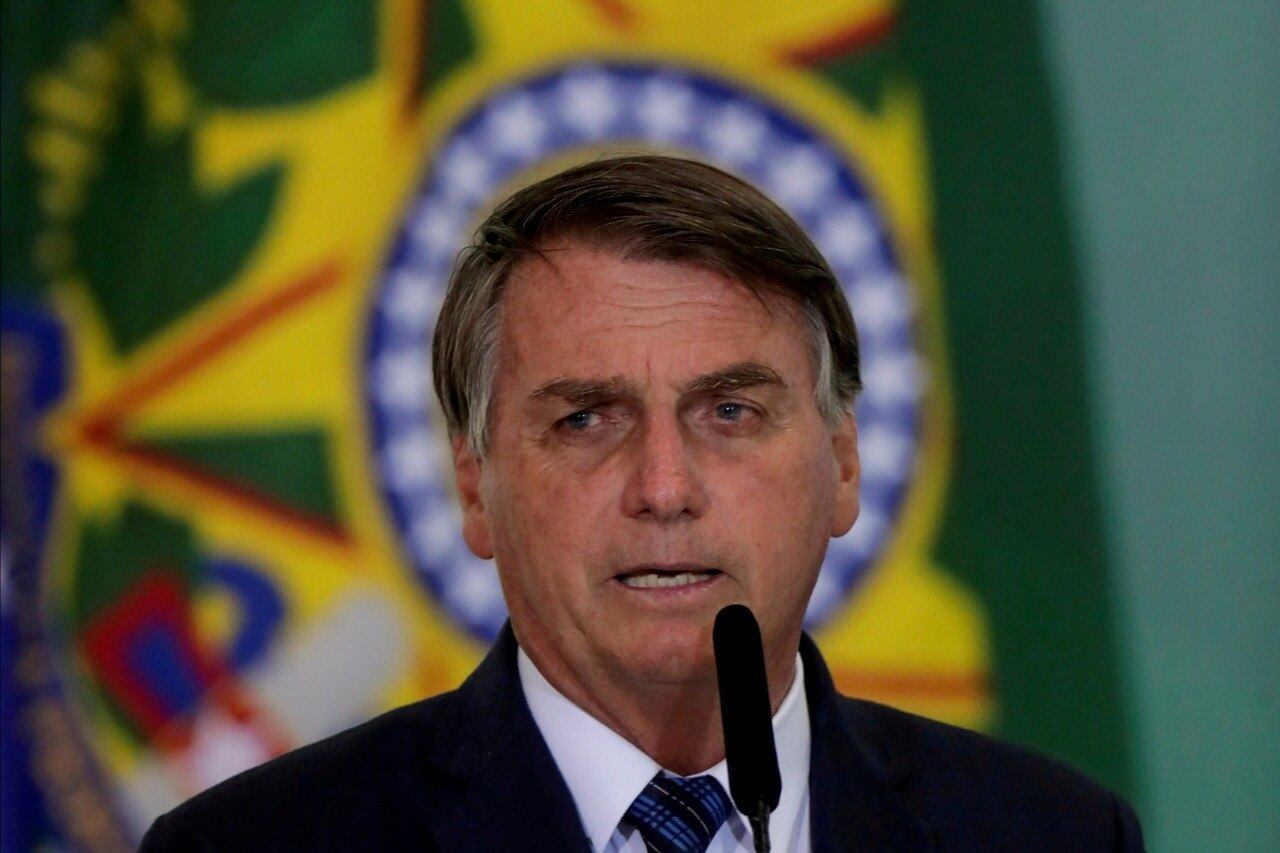 Presidente Jair Bolsonaro em cerimônia no Palácio do Planalto