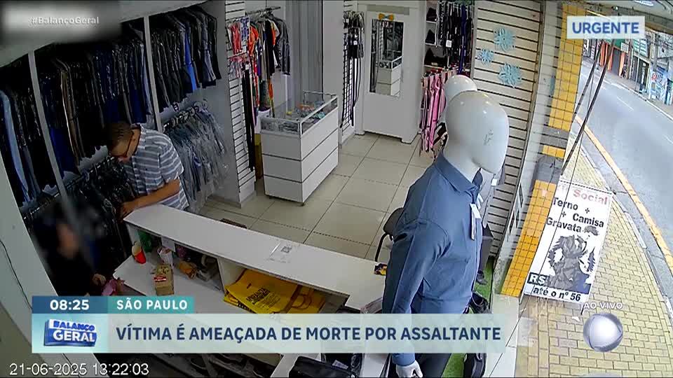 Assaltante invade loja e ameaça matar vendedora na Grande São Paulo