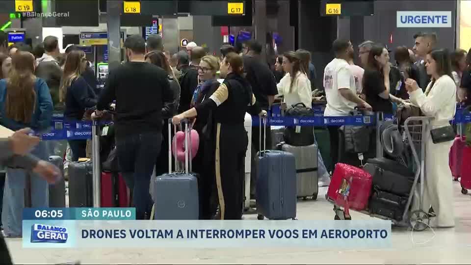 Drones voltam a afetar voos no aeroporto de Guarulhos