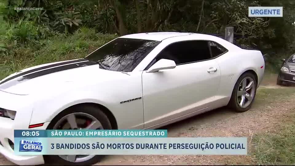 Três bandidos sequestram empresário e são mortos após perseguição policial