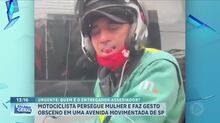 Motociclista é flagrado assediando mulheres nas ruas da região central de São Paulo