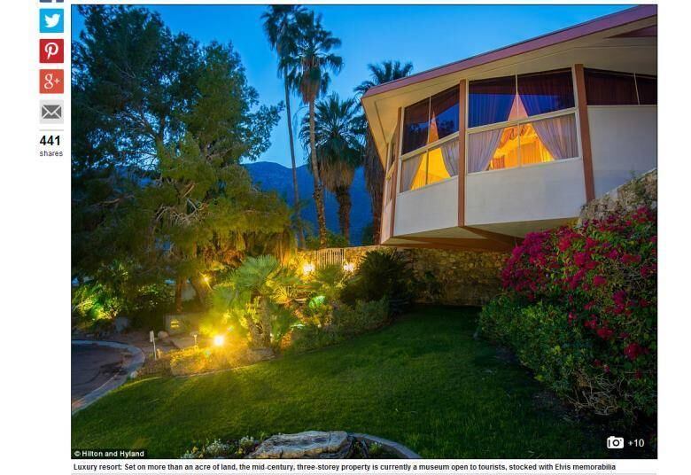 O
imóvel foi projetado em 1960 com quatro círculos perfeitos, oferecendo uma
vista panorâmica das montanhas de Santa Rosa e Coachella Valley