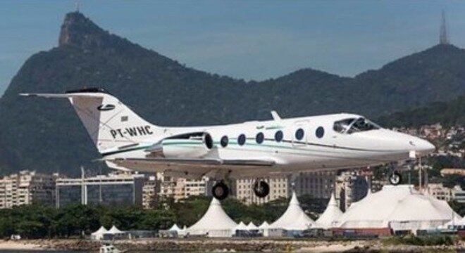 Jatinho seminovo de 1992 à venda pela empresa Líder Aviação, de Minas Gerais