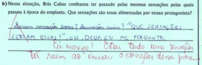 Esse aluno tentou dar uma de filósofo, mas se deu mal