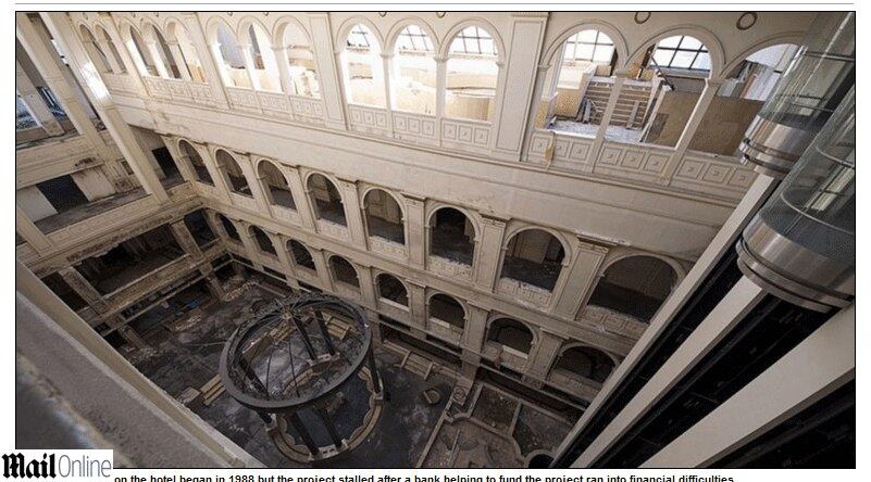 

O projeto do hotel, que foi encomendado pelo governo da União Soviética, no final da década de 1980, previa a construção de cinco restaurantes, seis bares, uma sala de conferências, um complexo esportivo, uma piscina, um parque e um estacionamento subterrâneo