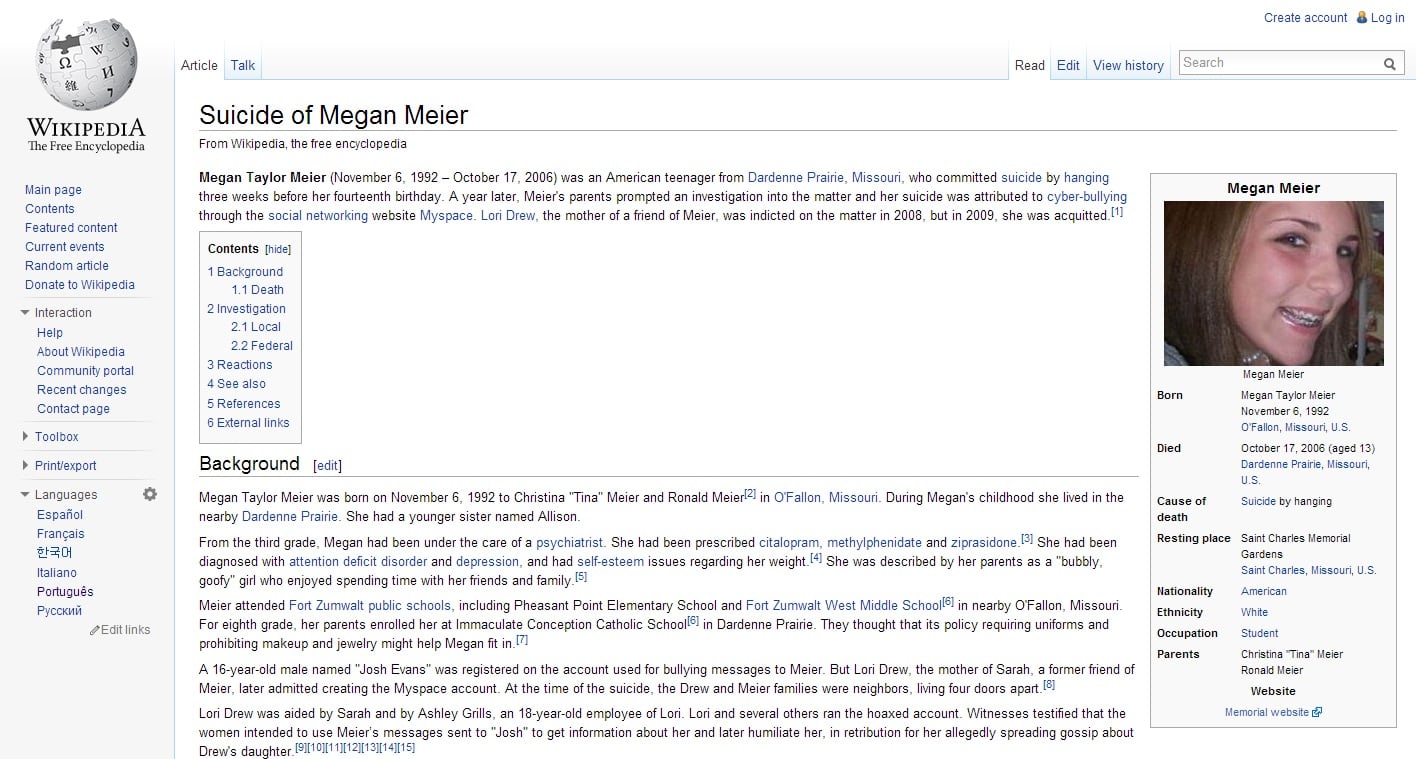 Tragédia cyberbulling