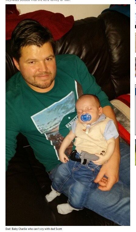 Os
Reynolds mesmo assim se mantêm positivos, e esperam que uma cirurgia possa, em
algum momento, fazer com que Charlie consiga falar e comer normalmente. De
acordo com eles, Isabella, irmã mais velha do menino, adora o caçula, e tenta
ajudar os pais nos cuidados com o bebê.


Sophie
conta que andar com Charlie na rua não é fácil, principalmente por causa dos
olhares maldosos das pessoas que passam.



— Muita
gente nos encara, e isso dói. Meu maior medo é que ele ainda esteja nestas
condições quando for à escola. Crianças podem ser tão cruéis, e eu não poderia aguentar
se ele sofresse bullying. Ele é o menino mais sorridente e amoroso do mundo.
Mesmo passando por tudo isso, ele é fantástico. Ele nos ensinou a enfrentar as
adversidades da vida. Charlie é nosso herói

Confira o R7 Play e assista à programação da Record na íntegra