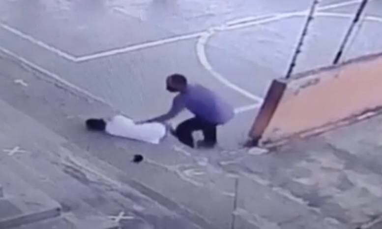 Câmeras de segurança registraram o salvamento