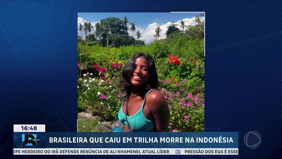 Brasileira que caiu em trilha morre na Indonésia