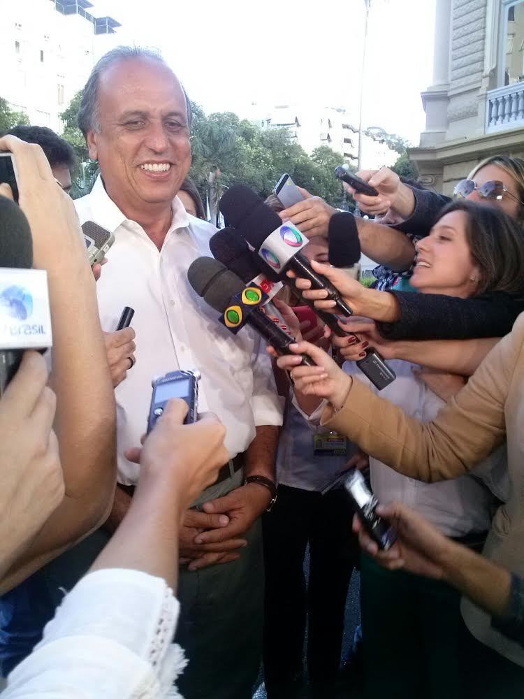 Pezão recebeu jornalistas nesta segunda no Palácio Guanabara