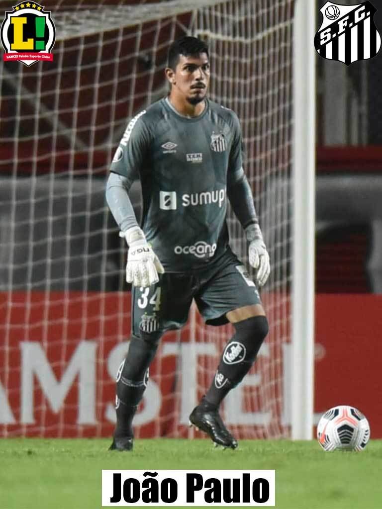 João Paulo - 7,5 - Fez uma defesaça em cabeçada de Jan Hurtado e ainda ajudou o Santos com duas ou três intervenções.