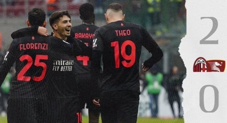 O sucesso tranquilo do Milan sobre a rabeira Salernitana