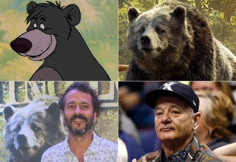 Balu — Marcos Palmeira e Bill Murray
O fofo urso Balu ganha as simpáticas vozes de Bill Murray na versão original e de Marcos Palmeira no Brasil. Infelizmente, Bill não fez ensaio fotográfico com Balu