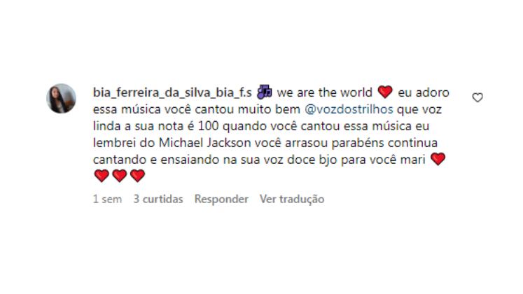 A escolha de Mari Brito fez algumas pessoas se lembrarem do Michael Jackson. Apesar de a candidata não ter levantado 100 no programa, muitos internautas revelaram que cantaram junto com ela