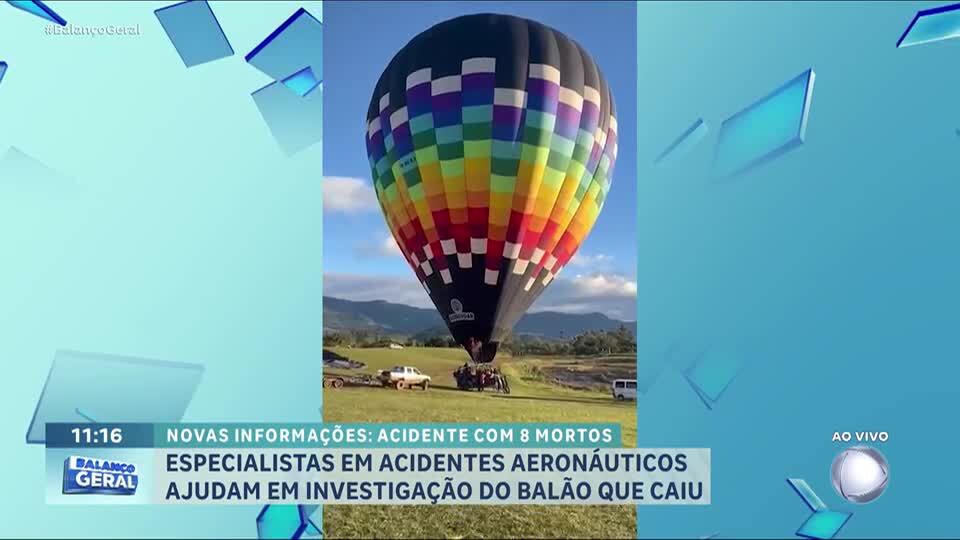 Especialistas em acidentes aeronáuticos ajudam na investigação da queda de balão em SC