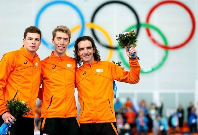 Pódio holandês na patinação