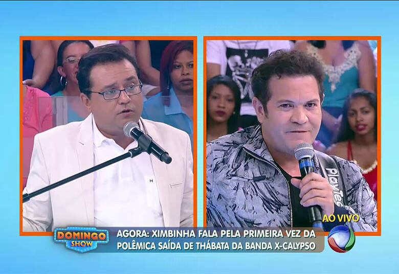 Ele não poupou elogios à antiga ex-vocalista. 


— Ela tem um talento maravilhoso, ela canta muito bem, então
não teve vaia não! 

+ Ximbinha desmente boatos e dá sua versão sobre a saída de Thábata da X-Calypso
+ Siga o Domingo Show no Twitter e receba todas as notícias do programa
+ Tem Instagram? Siga o Domingo Show
