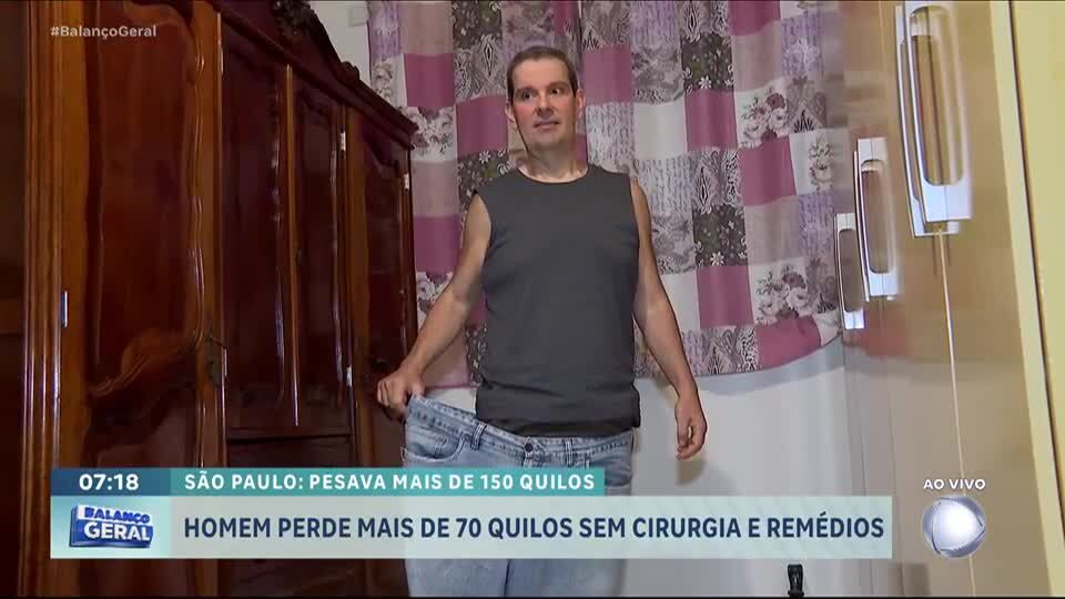 Homem perde 70 quilos em 15 meses só com dieta balanceada e exercícios
