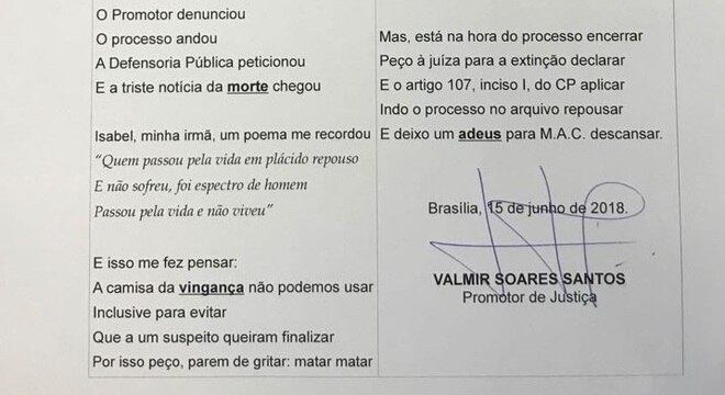 Promotor troca linguagem jurídica por poesia em processo criminal