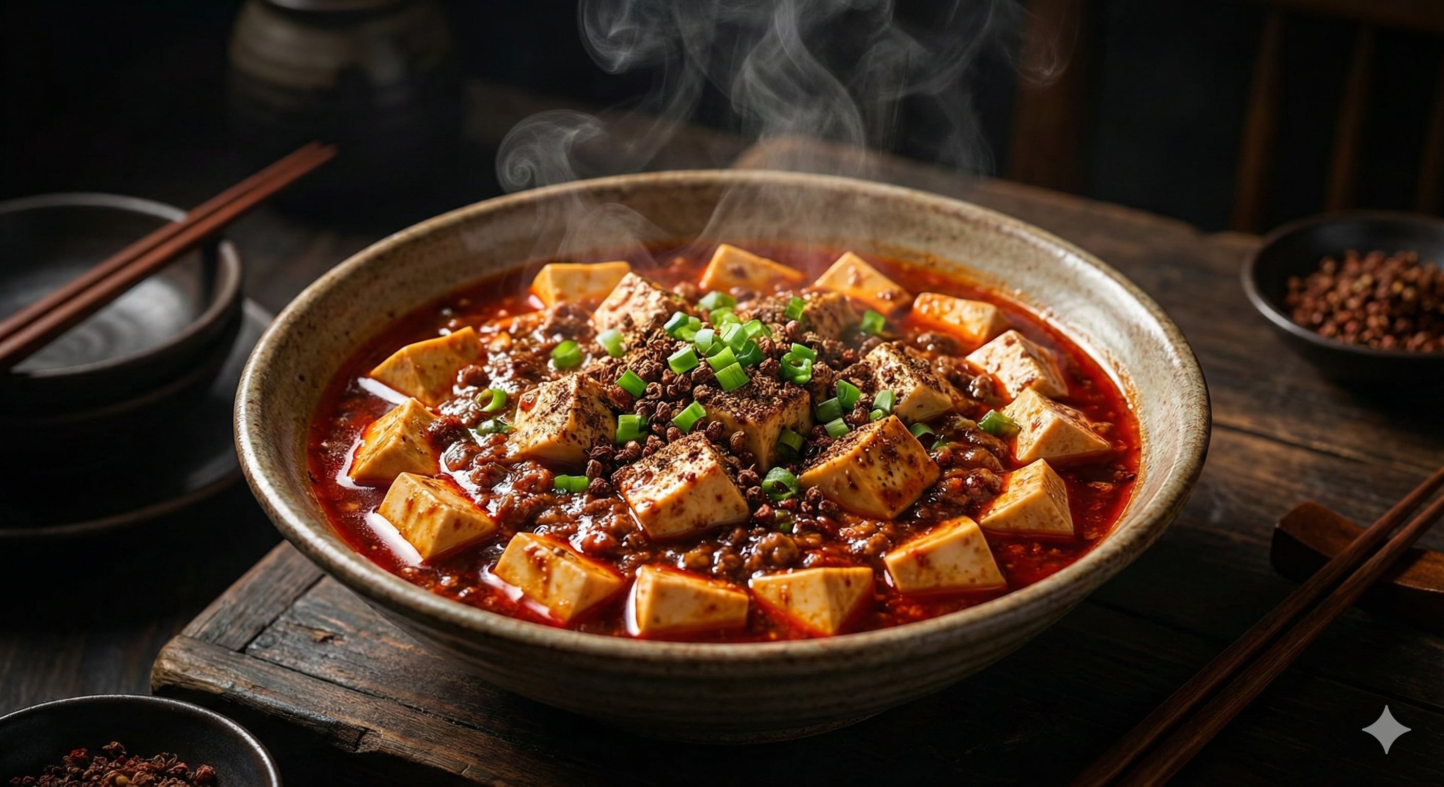 Mapo Tofu, feito com pimenta sichuan