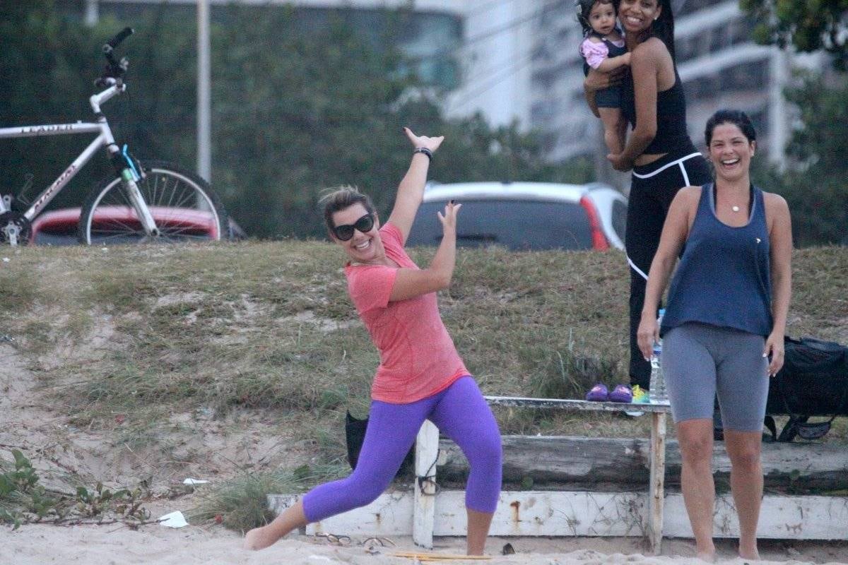 E o bom humor da atriz contagiou a todos