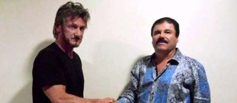 Ator norte-americano Sean Penn e o traficante "El Chapo"