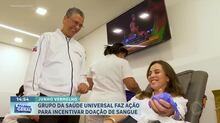 Grupo da Saúde Universal faz ação para incentivar a doação de sangue