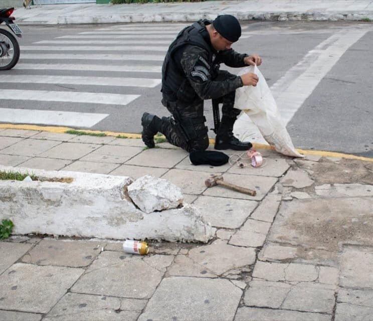 PM recolhe cápsulas de munição em Milagres (CE)
