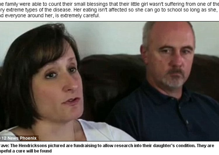 "Não há nada que eu possa fazer para que ela não
sinta dor", disse Kristin Hendrickson, 40 anos, mãe de Lizzy. "É um
sentimento horrível. Você se sente totalmente sem controle"