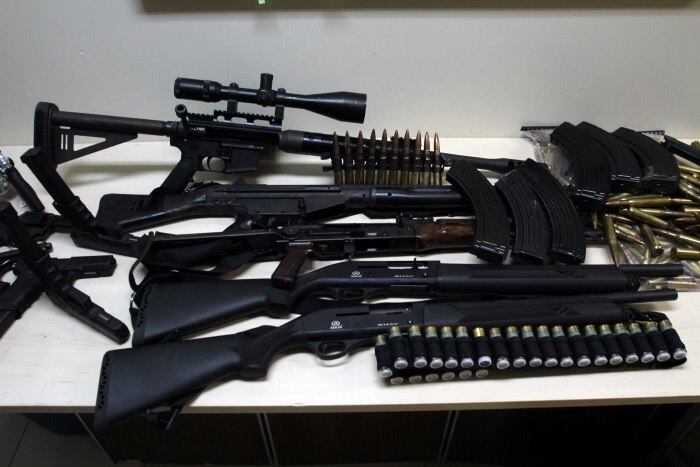 Armas apreendidas pela Polícia Federal

