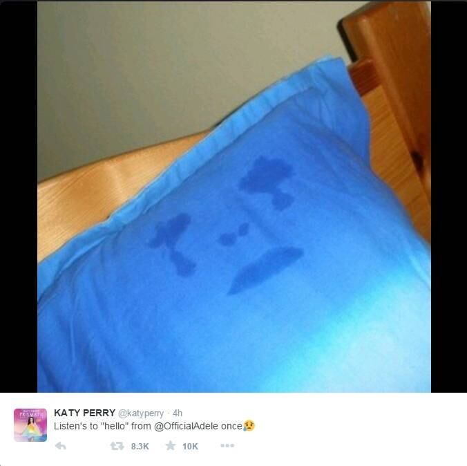 Em seu Twitter, Katy Perry até mostrou suas lágrimas para os fãs, mostrando que estava ar-ra-sa-da