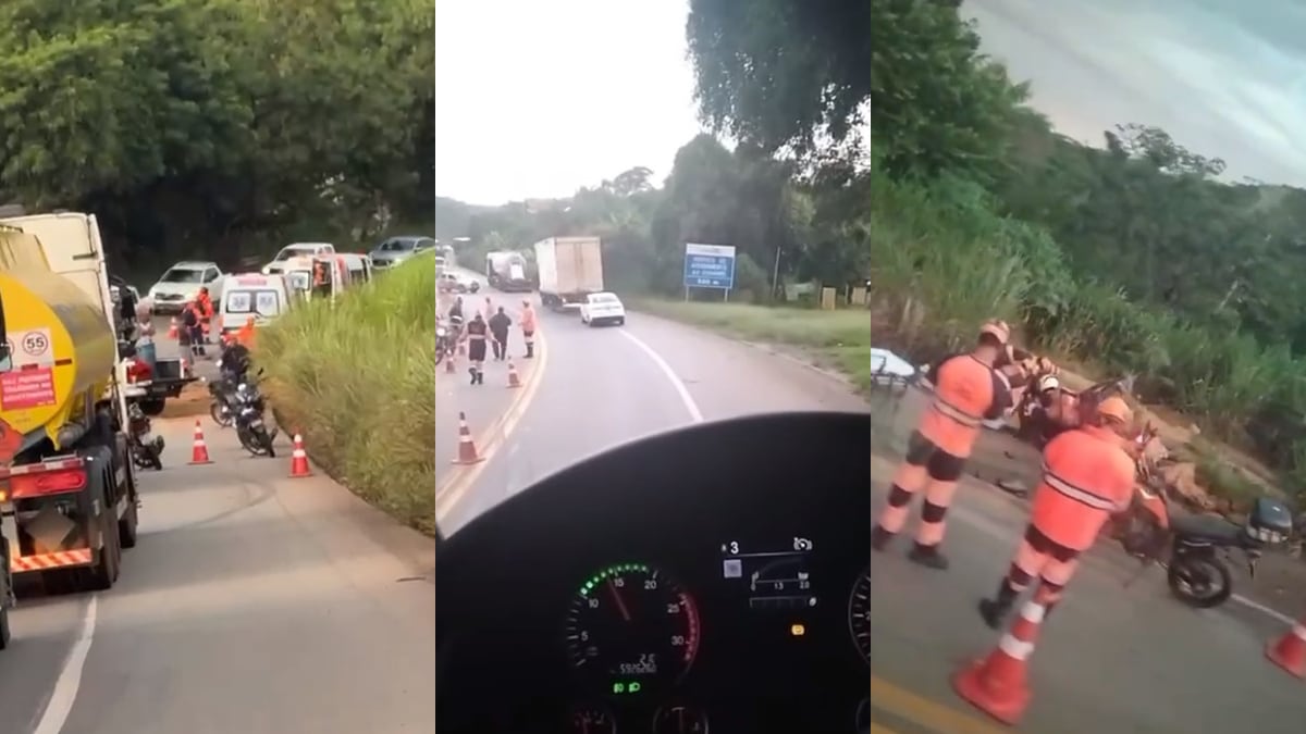 Segundo a PRF, o congestionamento ultrapassa quatro quilômetros no sentido Belo Horizonte