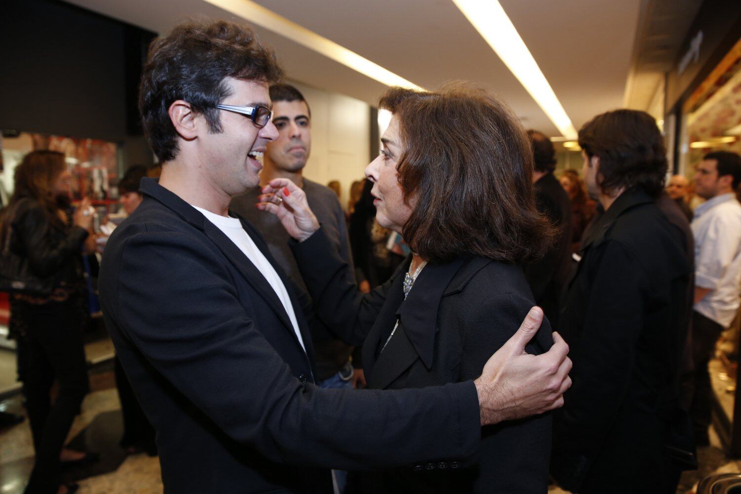 Bruno Mazzeo ainda aproveitou para bater um papo com Betty Faria