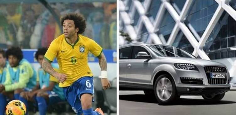 Já Marcelo gosta de um Audi um pouco mais "marcador", para correr atrás de atacantes velozes. Ele anda pela Espanha com seu Audi Q7, que vale R$ 151 mil