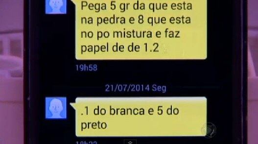 Silva foi o primeiro da quadrilha a ser preso. De dentro da cadeia continuou a liderar o tráfico e fazia os pedidos por mensagens de celular