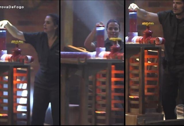 Cada peão na atividade trabalhou de uma forma. Luiza Ambiel acabou sofrendo mais que os dois rivais no quesito força. Entretanto, compensava na garra e na vontade ao pensar na imunidade para evitar a Roça tão temida pela peoa. Por outro lado, apesar da vantagem física, JP Gadêlha não estava com tanta sorte na escolha das chaves. Victória Villarim fazia até então uma prova equilibrada