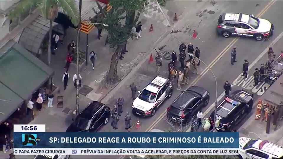 Delegado aposentado reage a assalto e baleia em ladrão que tentava roubar seu celular