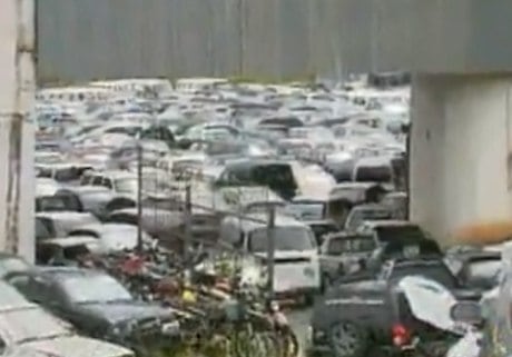 Pátios do Detran no Estado vivem rotina de superlotação