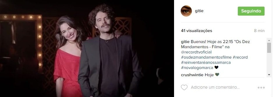 Até Zípora, ou melhor, Gisele Itié, está ansiosa. A atriz divulgou um vídeo no Instagram convidando o público para assistir ao filme