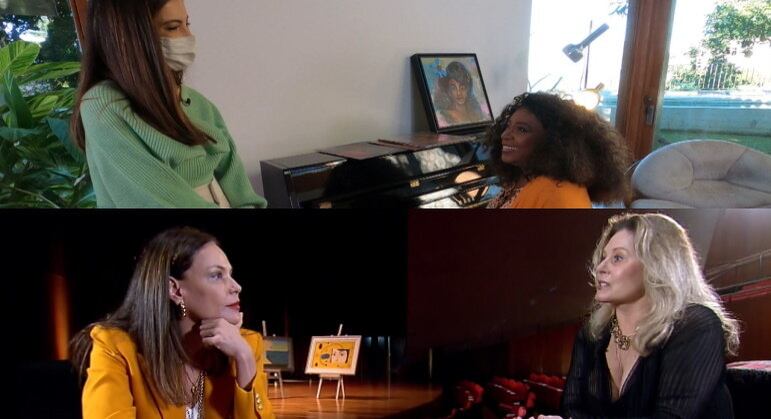 Atrizes falam com as equipes do Domingo Espetacular e contam momentos difíceis da carreira