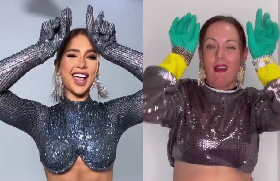 Virginia Fonseca foi parodiada pela humorista australiana Celeste Barber